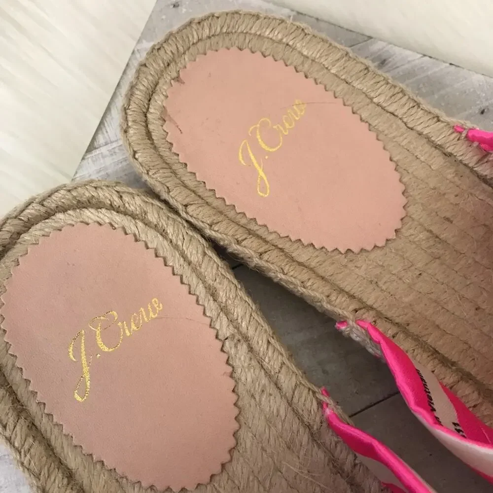 J.Crew Striped Twisted Knot Espadrille Sandals Size 8.5